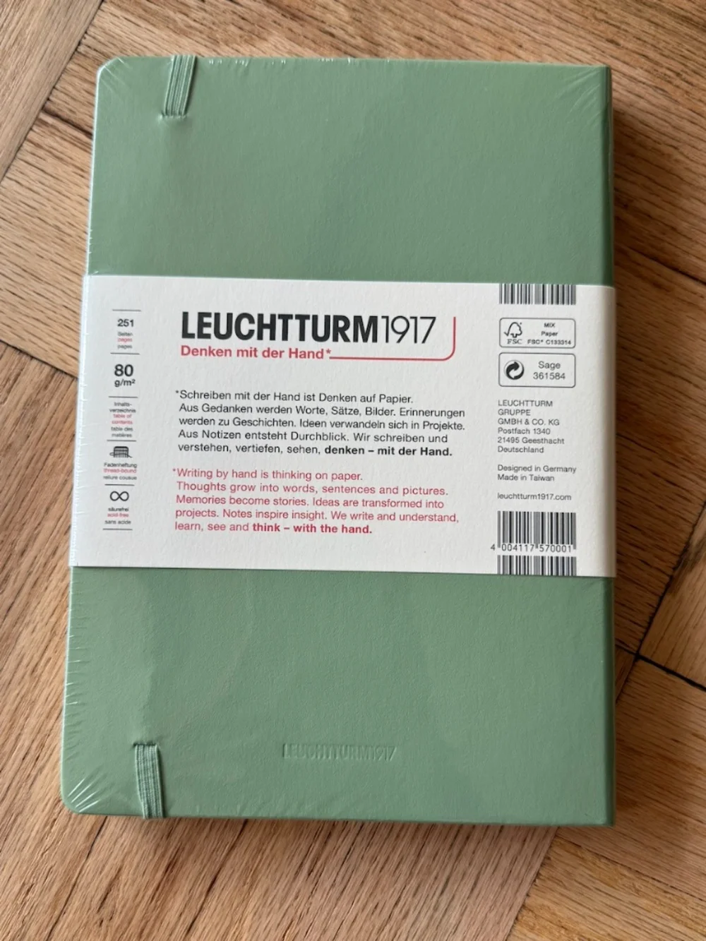 NEW LEUCHTTURM1917 Medium A5 Notebook in Sage